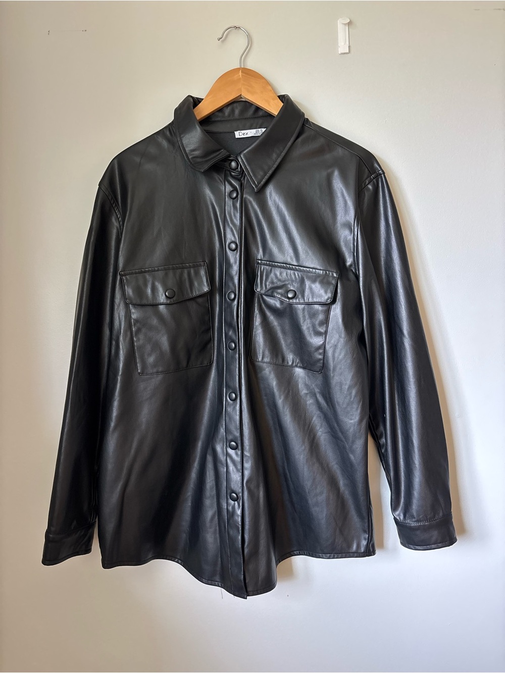 Synthetic leather jacket